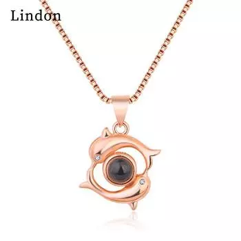 Женское ожерелье Lindon, кулон из медного сплава, циркон, модный подарок