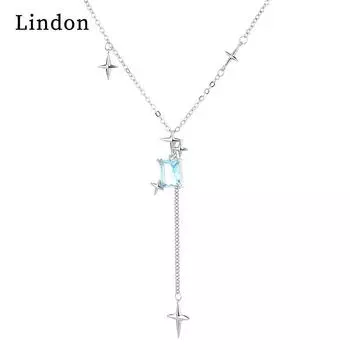 Женское ожерелье Lindon, кулон из медного сплава, циркон, модный подарок