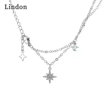 Женское ожерелье Lindon, кулон из медного сплава, циркон, модный подарок