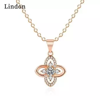 Женское ожерелье Lindon, кулон из медного сплава, циркон, модный подарок