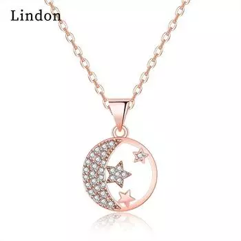 Женское ожерелье Lindon, кулон из медного сплава, циркон, модный подарок