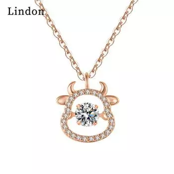 Женское ожерелье Lindon, кулон из медного сплава, циркон, модный подарок