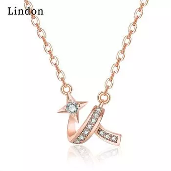 Женское ожерелье Lindon, кулон из медного сплава, циркон, модный подарок
