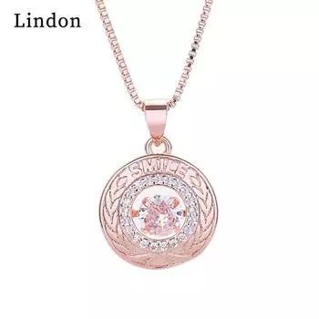 Женское ожерелье Lindon, кулон из медного сплава, циркон, модный подарок