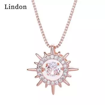 Женское ожерелье Lindon, кулон из медного сплава, циркон, модный подарок