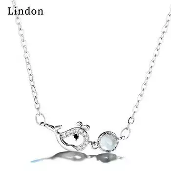 Женское ожерелье Lindon, кулон из медного сплава, циркон, модный подарок