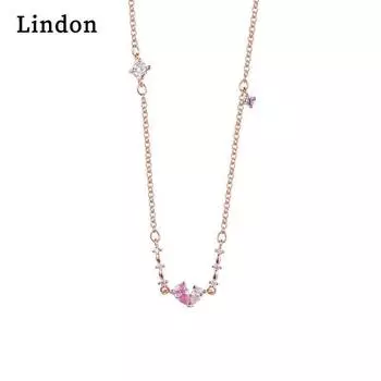 Женское ожерелье Lindon, кулон из медного сплава, циркон, модный подарок белый