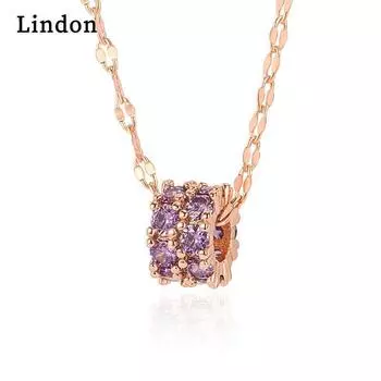 Женское ожерелье Lindon, кулон из медного сплава, циркон, модный подарок