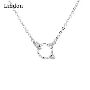 Женское ожерелье Lindon, кулон из медного сплава, циркон, модный подарок