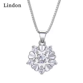 Женское ожерелье Lindon, кулон из медного сплава, циркон, модный подарок