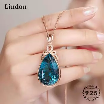 Женское ожерелье Lindon, кулон из медного сплава, циркон, модный подарок