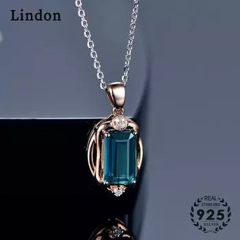 Женское ожерелье Lindon, кулон из медного сплава, циркон, модный подарок