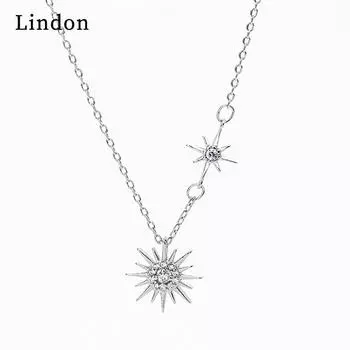 Женское ожерелье Lindon, кулон из медного сплава, циркон, модный подарок