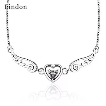 Женское ожерелье Lindon, кулон из медного сплава, циркон, модный подарок белый