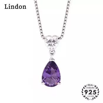 Женское ожерелье Lindon, кулон из медного сплава, циркон, модный подарок синий