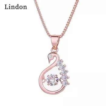 Женское ожерелье Lindon, кулон из медного сплава, циркон, модный подарок