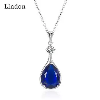 Женское ожерелье Lindon, кулон из медного сплава, циркон, модный подарок синий