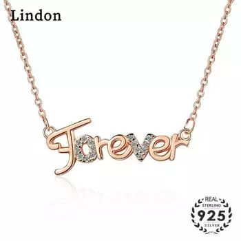 Женское ожерелье Lindon, кулон с цирконом, модный подарок белый