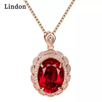 Женское ожерелье Lindon, кулон с цирконом, модный подарок красный