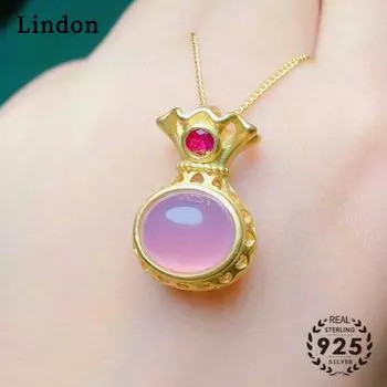 Женское ожерелье Lindon, кулон с цирконом, модный подарок зелёный