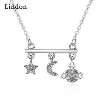 Женское ожерелье Lindon, кулон с цирконом, модный подарок белый