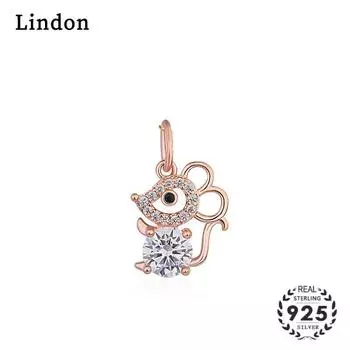 Женское ожерелье Lindon с кулоном в виде мыши, ювелирное изделие, подарок белый