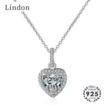 Женское ожерелье Lindon с серебрением в форме сердца серебряный