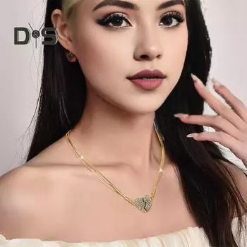 Женское ожерелье Магнитное соответствие подвеска с разбитым сердцем Горный хрусталь Регулируемая длина Гематитовая терапия Натуральное облегчение боли в шее Мигрень Исцеляющее колье серебряный