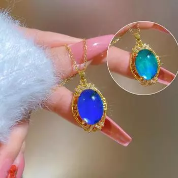 Женское ожерелье, новое преувеличенное теплое каменное темпераментное бриллиантовое ожерелье, женское индивидуальное ювелирное изделие, подарок