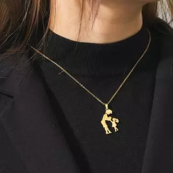 Женское ожерелье, регулируемый тонкий подарок на день матери, из нержавеющей стали, сердце любви для мамы и дочки серебряный