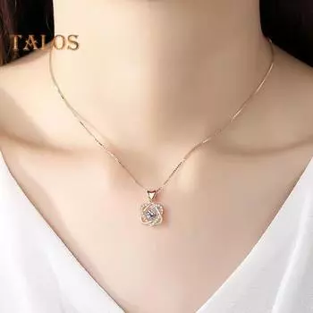 Женское ожерелье с двойным сердцем, запутанное украшение из горного хрусталя, регулируемое с удлиненной цепочкой, ювелирное изделие из сплава для выпускного вечера, повседневное серебряный