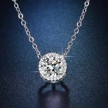 Женское ожерелье с имитацией моцареллы в 2 карата, круглая подвеска в виде сумки в виде восьми сердец и восьми стрел, цепочка на ключицу