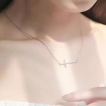 Женское ожерелье с маленькой подвеской, колье-цепочка, религиозная вера, ювелирные изделия, простой модный аксессуар