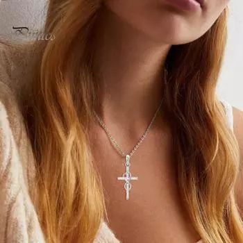 Женское ожерелье с подвеской-крестом в виде цифры восемь, регулируемая длина, полированный сплав, подарок на день рождения для девочек, украшение на шею для повседневных вечеринок золотистый