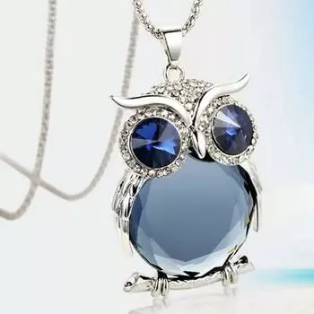 Женское ожерелье с подвеской «Счастливая сова ночи» и «Ночные стражи», длинная цепочка на свитер, ожерелье с подвеской в виде совы, милое ожерелье с подвеской в виде животного