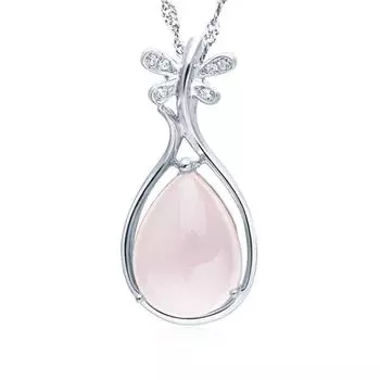 Женское ожерелье с подвеской в виде бабочки пипа, посеребренное ожерелье с подвеской из натурального камня гибискуса и кристаллов, женское