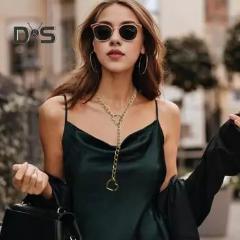 Женское ожерелье с подвеской в виде сердца, регулируемое, готическое, хип-хоп, рок-звезда, певица, ювелирное украшение на шею, ожерелье из нержавеющей стали для клубной вечеринки B