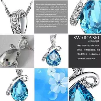 Женское ожерелье с подвеской в виде слезы ангела, стразы, ювелирные изделия из кристаллов, 1 шт., свадебное ожерелье с каплей воды, уникальное