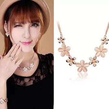 Женское ожерелье с подвеской в виде цветка