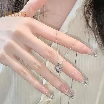 Женское ожерелье с розовым кулоном в форме сердца со стразами, регулируемая длина, ожерелье на ключицу, подарок на День святого Валентина, годовщину, свадьбу, выпускной, ювелирные изделия на шею белый