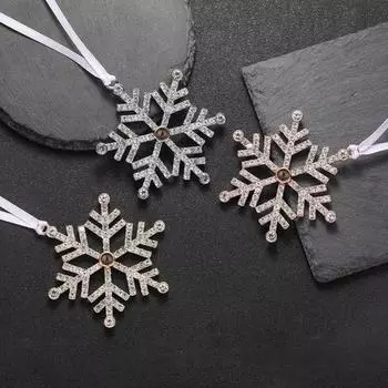 Женское ожерелье со снежинками, украшение в виде елки со стразами, подвеска 100 языков