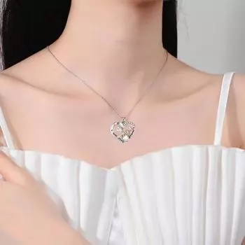 Женское ожерелье со стразами в форме сердца, кулон «Я люблю тебя, мама», регулируемое украшение на шею, ювелирные изделия, подарок на день матери, вечерние, выпускной, ключичное ожерелье