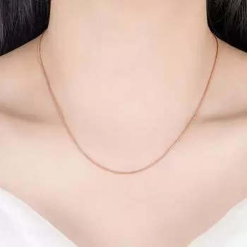 Женское ожерелье Temperament, электрическое розовое золото, посеребренная цепочка в виде змеиной кости, круглая цепочка в виде змеи, женская мода