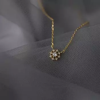 Женское ожерелье в виде снежинки из стерлингового серебра 925 пробы, японский и корейский легкий роскошный дизайн в стиле меньшинств, драгоценная подвеска на ключицу 925