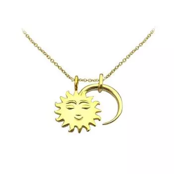 Женское ожерелье Wind Moon Женское кулон Sun с ключицей и цепочкой на шею Платье для девочек в стиле ретро