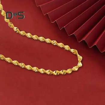 Женское ожерелье золотистого цвета, блестящее, регулируемое, с увеличенной длиной, полированное, сплав, цветная, цепочка на шею, выпускной, вечеринка, повседневные украшения D