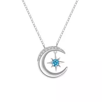 Женское ожерелье Звезда Луна Японское и Корейское Простое Студенческое Подвеска Луна Звезда Луна Цепочка на Ключицу
