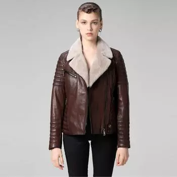 Женское пальто Dericlub из 100% натуральной кожи