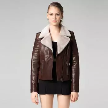 Женское пальто Dericlub из 100% натуральной кожи