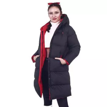 Женское пальто Fierte Ahta1131 Надувная фиксированная толстовка с капюшоном Цветная внутренняя подкладка